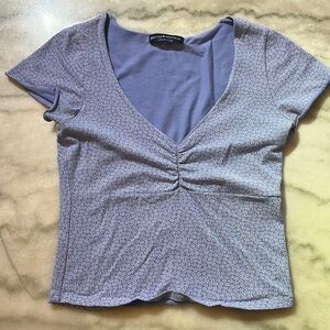 Brandy Melville Blue Floral Gina Top